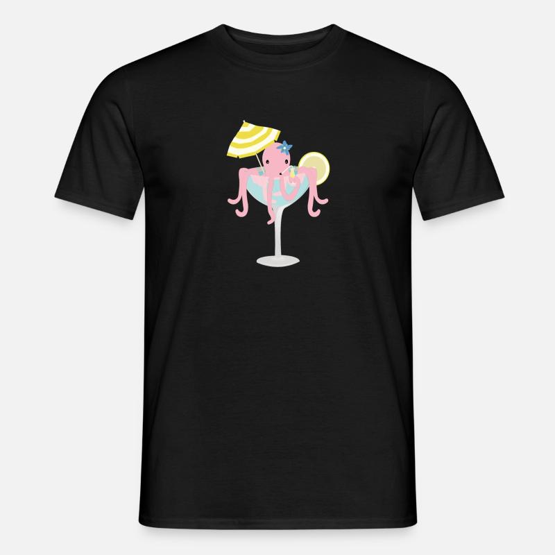 Oktopus - Männer T-Shirt - Schwarz