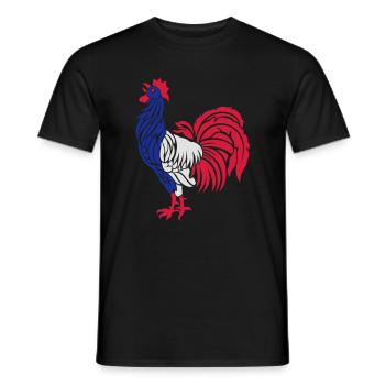 coq flexo - T-shirt homme - noir - Devant - AI Model Male 178 light (178cm)