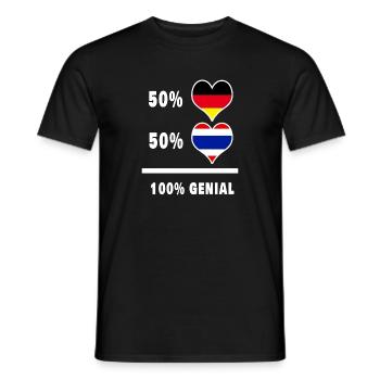 Germany and Thailand awesome / gift - Men's T-Shirt - black - Front - AI Model Male 178 light (178cm)
