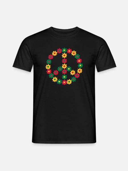 Rasta & Peace - Men's T-Shirt - black