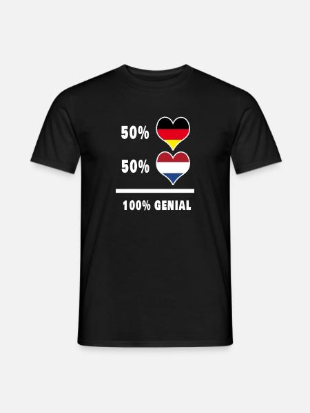 Deutschland und Niederlande genial / Geschenk - Männer T-Shirt - Schwarz