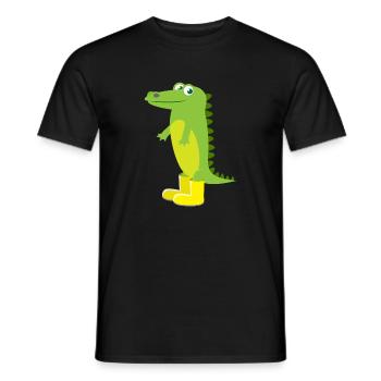 Enfant motif animal chemise vert crocodile idée cadeau - T-shirt homme - noir - Devant - AI Model Male 178 light (178cm)