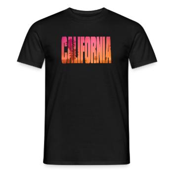 California - Men's T-Shirt - black - Front - AI Model Male 178 light (178cm)