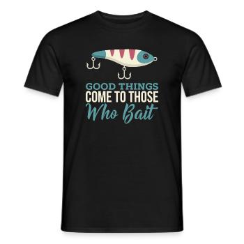 Raubfischangeln Spruch - Sportfischer - Wobbler - Männer T-Shirt - Schwarz - Vorne - AI Model Male 178 light (178cm)