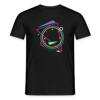 géométrie - T-shirt homme - noir - Devant - AI Model Male 178 light (178cm)