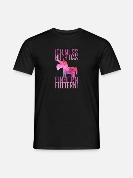 Einhorn Einhörner Pferd Pferde Stute Fabelwesen - Männer T-Shirt - Schwarz