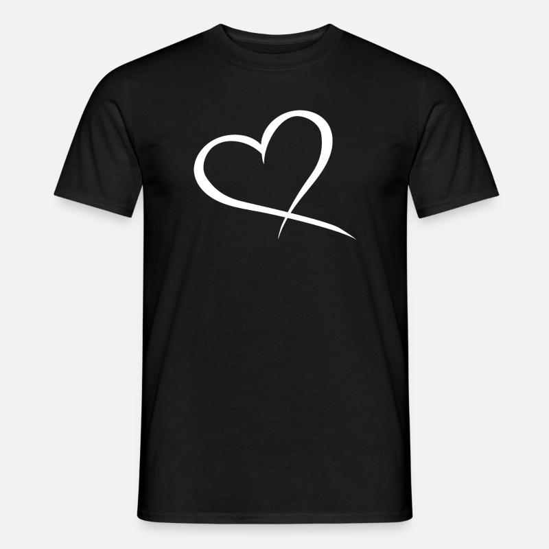 Herz Design Liebe - Männer T-Shirt - Schwarz