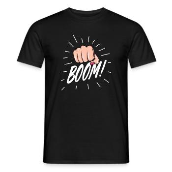 Strip Pop with female fist - Men's T-Shirt - black - Front - AI Model Male 178 light (178cm)