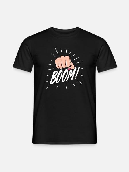 Strip Pop mit weiblicher Faust - Männer T-Shirt - Schwarz