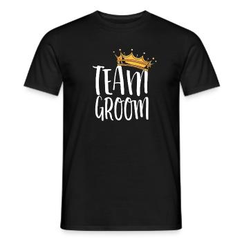 Team Groom Crown Design - Men's T-Shirt - black - Front - AI Model Male 178 light (178cm)