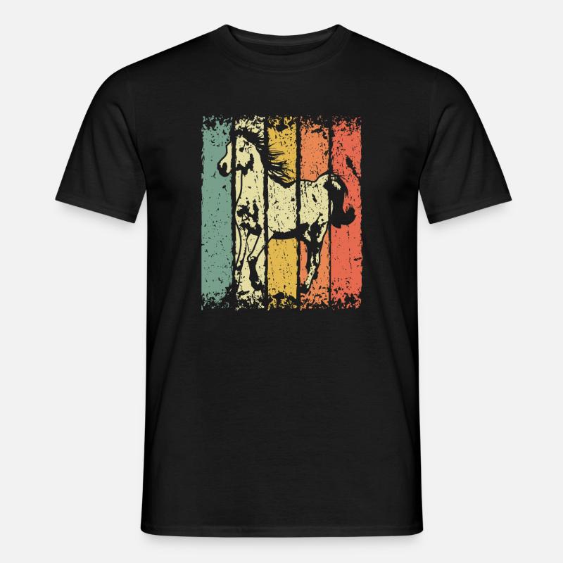 Pferd - Männer T-Shirt - Schwarz