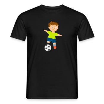 Kicker Boy Neon Shirt Ball - Men's T-Shirt - black - Front - AI Model Male 178 light (178cm)