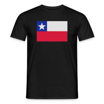 Chilenische Flagge Stylisiert - Männer T-Shirt - Schwarz - Vorne - AI Model Male 178 light (178cm)