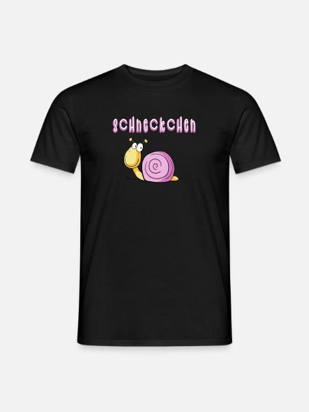 Funny piebald snail I cartoon - Men's T-Shirt - black