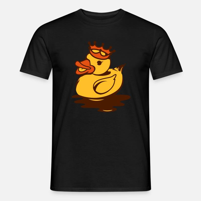 Eine Gummiente mit Krone - Männer T-Shirt - Schwarz