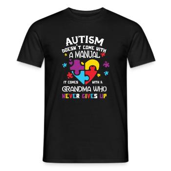 T-shirt de conscience d'autisme pour la grand-maman - T-shirt homme - noir - Devant - AI Model Male 178 light (178cm)