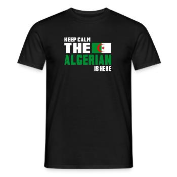 Keep calm Algerien / Geschenk Flagge Nordafrika - Männer T-Shirt - Schwarz - Vorne - AI Model Male 178 light (178cm)