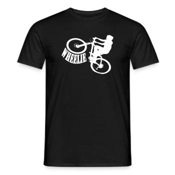 Shirt Wheelie Bike Bike - Men's T-Shirt - black - Front - AI Model Male 178 light (178cm)