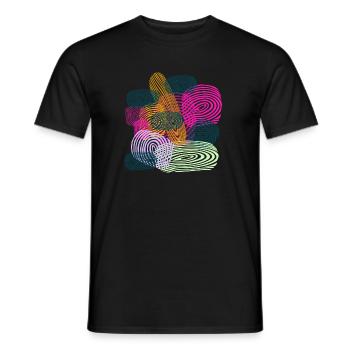 painting - Men's T-Shirt - black - Front - AI Model Male 178 light (178cm)