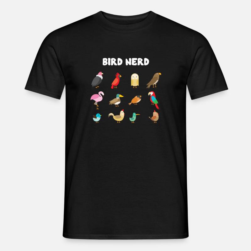 Vogel-Nerd - Männer T-Shirt - Schwarz