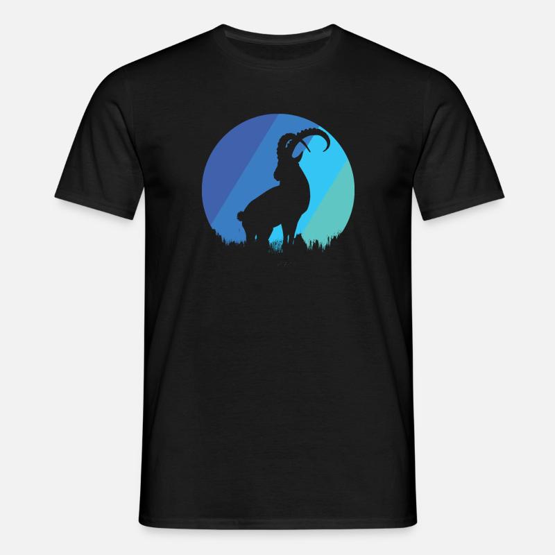 Steinbock - Männer T-Shirt - Schwarz