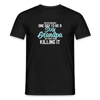 Grand-père grand-père - T-shirt homme - noir - Devant - AI Model Male 178 light (178cm)