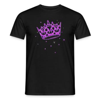 Crown Glitter Princess Birthday Princess - Men's T-Shirt - black - Front - AI Model Male 178 light (178cm)