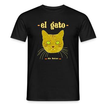 Le chat en espagnol - T-shirt homme - noir - Devant - AI Model Male 178 light (178cm)