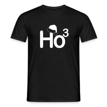 Logo de Noël Ho3 avec casquette - T-shirt homme - noir - Devant - AI Model Male 178 light (178cm)