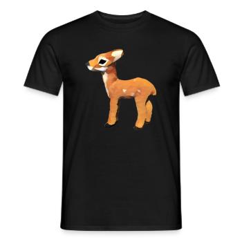 Rehkitz Design - Männer T-Shirt - Schwarz - Vorne - AI Model Male 178 light (178cm)
