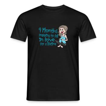 Schwangerschaft Schwanger Baby - Männer T-Shirt - Schwarz - Vorne - AI Model Male 178 light (178cm)