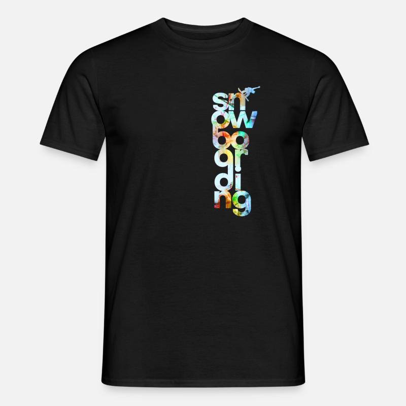 Snowboard - Männer T-Shirt - Schwarz