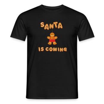 Santa is coming - Männer T-Shirt - Schwarz - Vorne - AI Model Male 178 light (178cm)