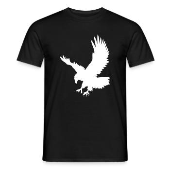 Ein Adler, der seine Beute jagt - Männer T-Shirt - Schwarz - Vorne - AI Model Male 178 light (178cm)