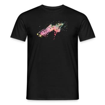 Splash - Color Design - Men's T-Shirt - black - Front - AI Model Male 178 light (178cm)