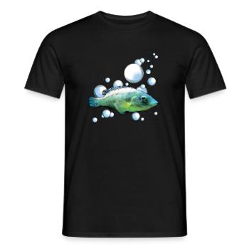 Buntes Aquarienfisch Motiv - Männer T-Shirt - Schwarz - Vorne - AI Model Male 178 light (178cm)