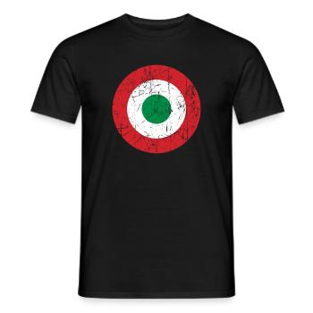 Italy coccarda with vintage effect - Men's T-Shirt - black - Front - AI Model Male 178 light (178cm)