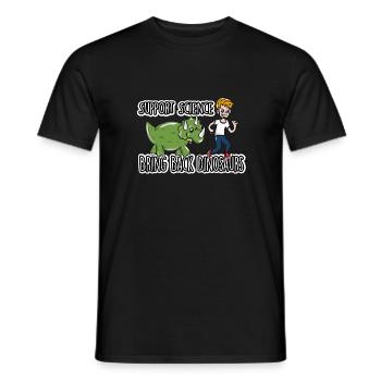 science - Men's T-Shirt - black - Front - AI Model Male 178 light (178cm)