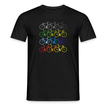 Vélo sport d'été - T-shirt homme - noir - Devant - AI Model Male 178 light (178cm)