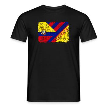 Equateur drapeau design / cadeau Amérique du Sud - T-shirt homme - noir - Devant - AI Model Male 178 light (178cm)