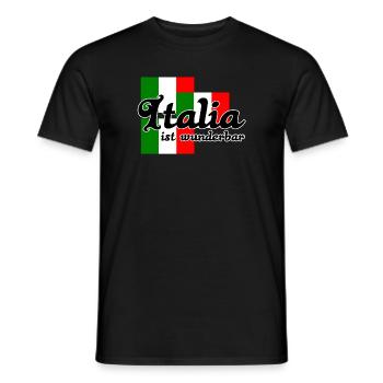 Italia Italien italienisch Urlaub Ferien Geschenk - Männer T-Shirt - Schwarz - Vorne - AI Model Male 178 light (178cm)