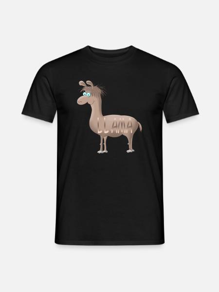 Llama - Men's T-Shirt - black