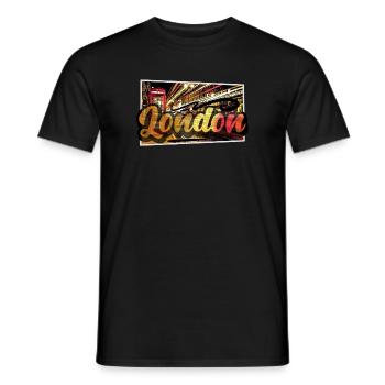 London - Men's T-Shirt - black - Front - AI Model Male 178 light (178cm)