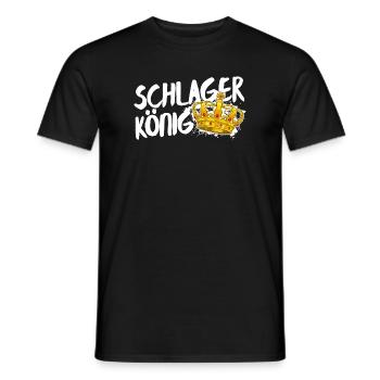 Schlagerkönig Schlager König Krone Statement - Männer T-Shirt - Schwarz - Vorne - AI Model Male 178 light (178cm)