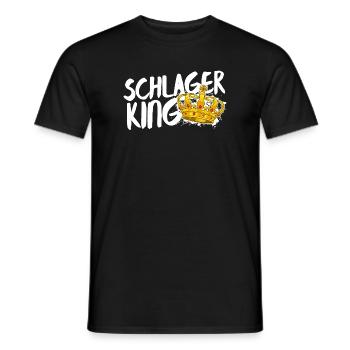Schlager King Schlager King Déclaration de musique folklorique - T-shirt homme - noir - Devant - AI Model Male 178 light (178cm)