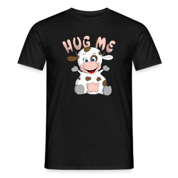 Huh me cow - Men's T-Shirt - black - Front - AI Model Male 178 light (178cm)