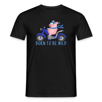 Ulkiger Motorradfahrer - Männer T-Shirt - Schwarz - Vorne - AI Model Male 178 light (178cm)