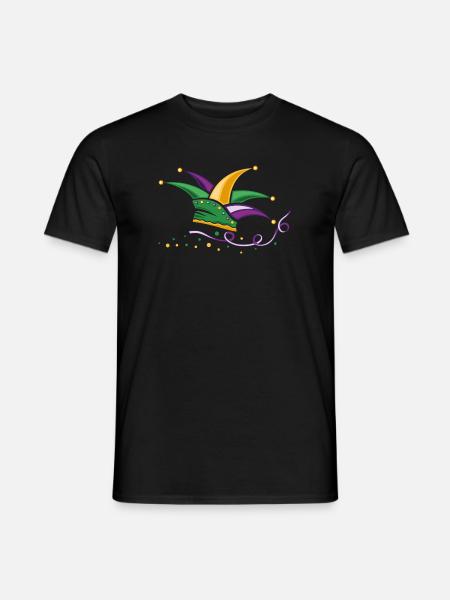 Narrenkappe Mardi Gras New Orleans Karneval - Männer T-Shirt - Schwarz