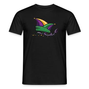 Fool cap Mardi Gras Carnaval de la Nouvelle-Orléans - T-shirt homme - noir - Devant - AI Model Male 178 light (178cm)
