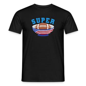 American Football Final Champions Team Fan Funny - Men's T-Shirt - black - Front - AI Model Male 178 light (178cm)